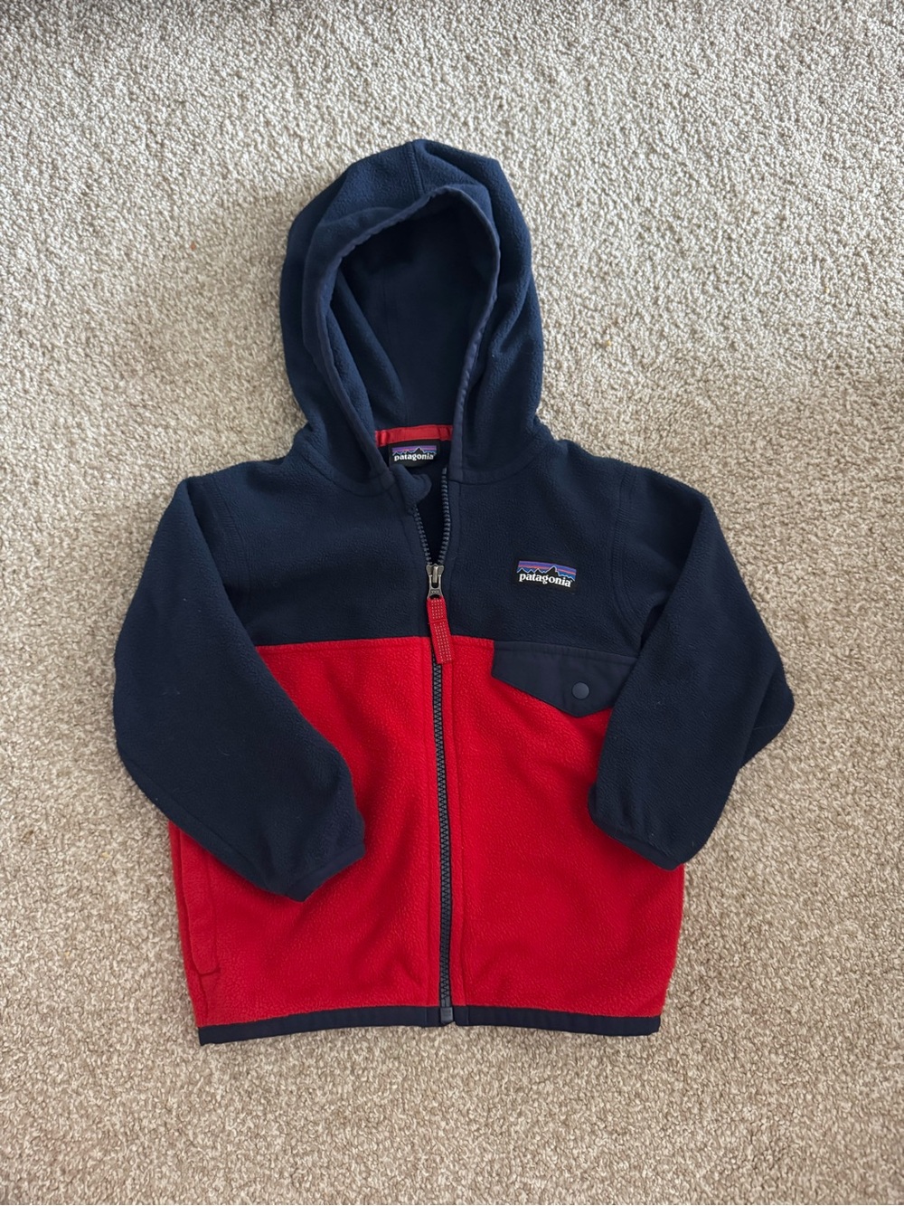 Patagonia Navy Fleece with Red Trim